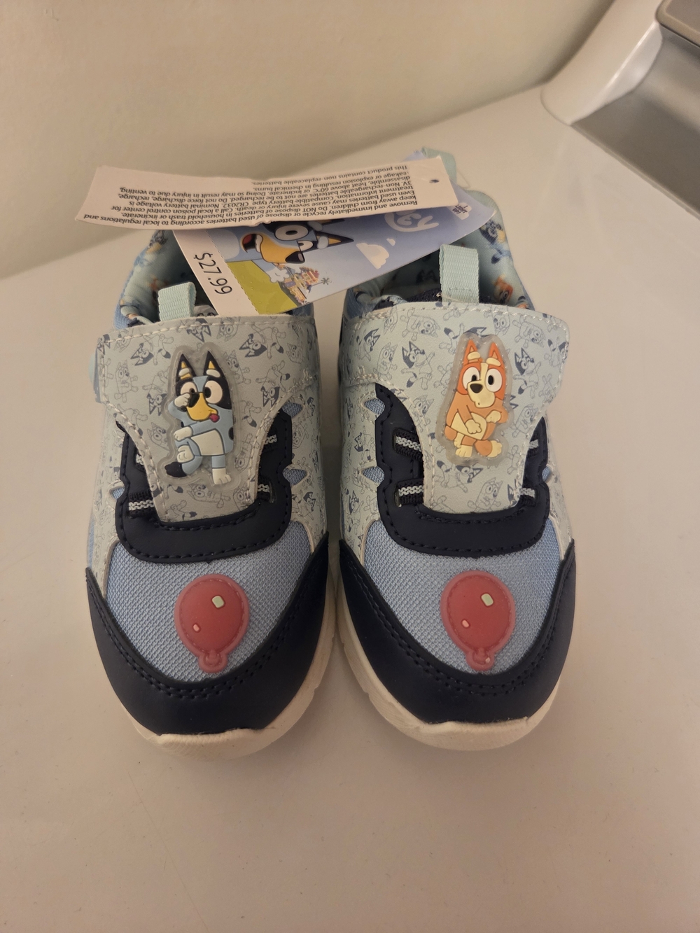 Kids Light Blue Bluey Slip-On Sneakers